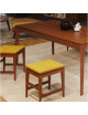 Tabouret Buzz Dasras bois chêne ou noyer et tissu - 10 finitions 3 hauteurs