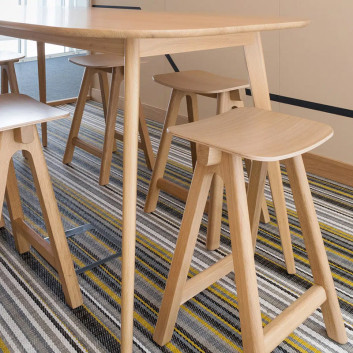 Tabouret Chevron Dasras bois chêne - 9 finitions 3 hauteurs