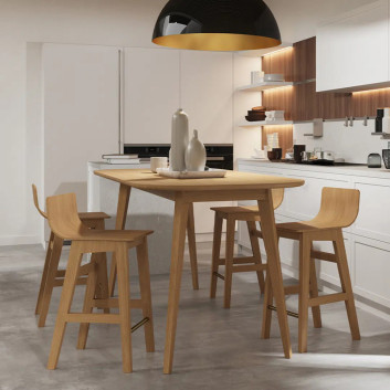 Tabouret Snack Dasras bois chêne - 9 finitions 3 hauteurs