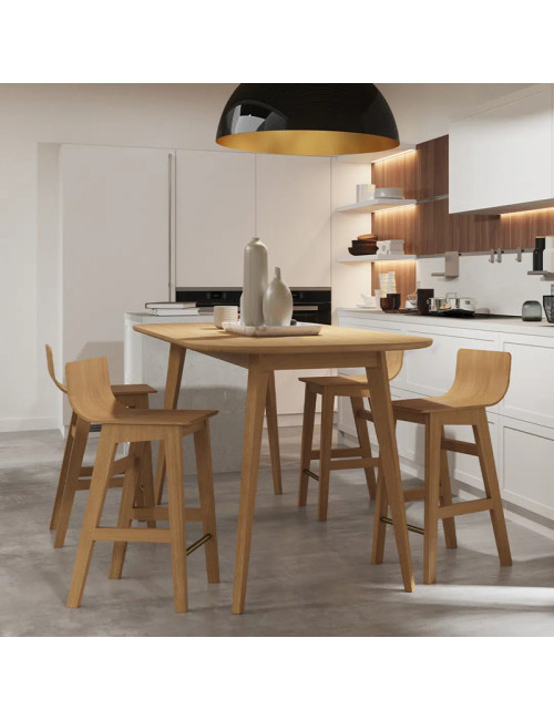 Tabouret Snack Dasras bois chêne - 9 finitions 3 hauteurs