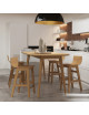 Tabouret Snack Dasras bois chêne - 9 finitions 3 hauteurs