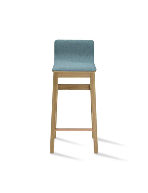 Tabouret Snack Dasras bois chêne et tissu - 9 finitions 3 hauteurs