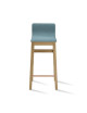Tabouret Snack Dasras bois chêne et tissu - 9 finitions 3 hauteurs