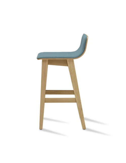 Tabouret Snack Dasras bois chêne et tissu - 9 finitions 3 hauteurs