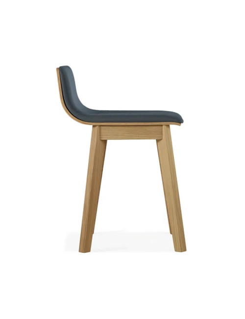 Tabouret Snack Dasras bois chêne et tissu - 9 finitions 3 hauteurs