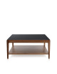 Table basse Albâtre Dasras céramique bois chêne ou noyer - 10 finitions 2 tailles 2 modèles