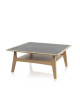 Table basse H Dasras céramique bois chêne ou noyer - 10 finitions 4 tailles