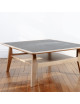 Table basse H Dasras céramique bois chêne ou noyer - 10 finitions 4 tailles