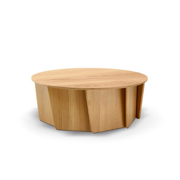 Table basse Volute Dasras bois chêne ou noyer - 10 finitions 3 tailles