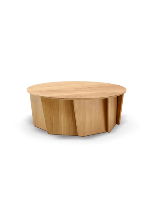 Table basse Volute Dasras bois chêne ou noyer - 10 finitions 3 tailles