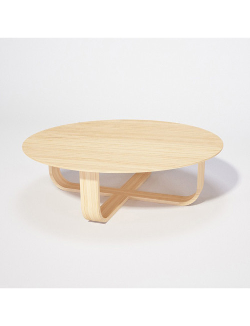 Table basse ronde Luge Dasras bois chêne - 9 finitions 3 tailles