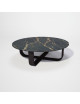 Table basse ronde Luge Dasras céramique bois chêne - 9 finitions 3 tailles
