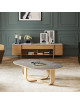 Table basse oblongue Luge Dasras bois chêne - 9 finitions 2 tailles