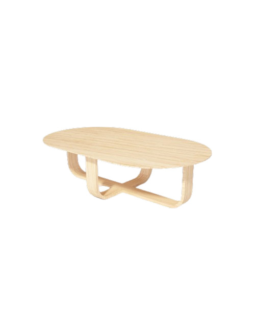 Table basse oblongue Luge Dasras bois chêne - 9 finitions 2 tailles