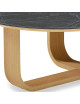 Table basse oblongue Luge Dasras céramique bois chêne - 9 finitions 2 tailles