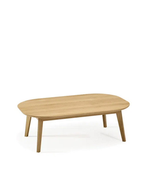 Table basse rectangulaire Snack Dasras bois chêne ou noyer - 10 finitions 2 tailles