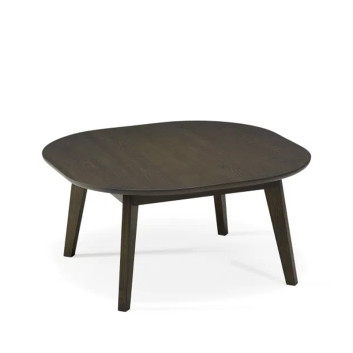 Table basse carrée Snack Dasras céramique bois chêne ou noyer - 10 finitions 3 tailles