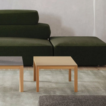 Table basse rectangulaire Clarté Dasras bois chêne ou noyer - 10 finitions 2 tailles 2 modèles