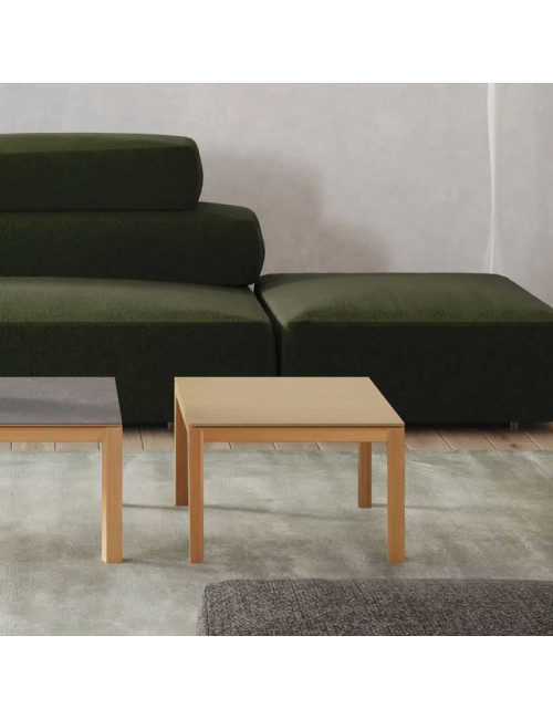 Table basse rectangulaire Clarté Dasras bois chêne ou noyer - 10 finitions 2 tailles 2 modèles