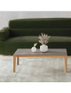 Table basse rectangulaire Clarté Dasras céramique bois chêne ou noyer - 10 finitions 2 tailles 2 modèles