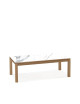 Table basse rectangulaire Clarté Dasras céramique bois chêne ou noyer - 10 finitions 2 tailles 2 modèles