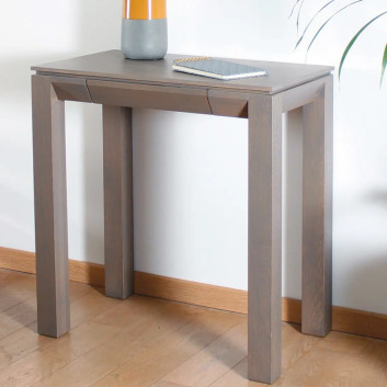 Console extensible Clarté Dasras bois chêne ou noyer - 10 finitions 4 tailles