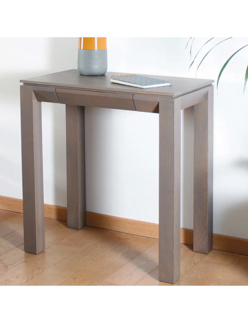 Console extensible Clarté Dasras bois chêne ou noyer - 10 finitions 4 tailles
