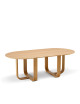 Table à manger fixe Luge Dasras bois chêne H.75 - 9 finitions 3 tailles