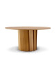Table à manger fixe Volute Dasras bois chêne ou noyer H.75 - 10 finitions 3 tailles