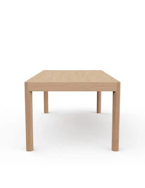 Table à manger fixe Rives Dasras bois chêne ou noyer - 10 finitions 4 tailles