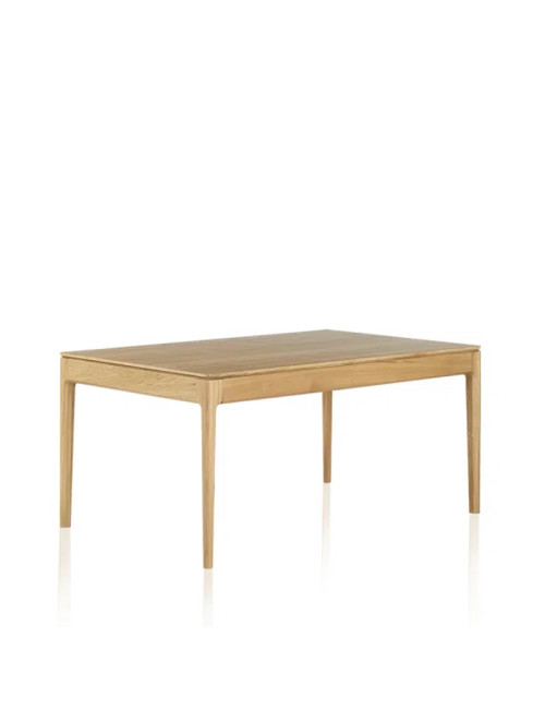 Table à manger fixe Albâtre Dasras bois chêne ou noyer - 10 finitions 8 tailles