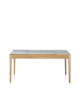 Table à manger fixe Albâtre Dasras céramique bois chêne ou noyer - 10 finitions 8 tailles