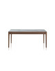 Table à manger fixe Albâtre Dasras céramique bois chêne ou noyer - 10 finitions 8 tailles