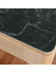 Table à manger fixe Albâtre Dasras céramique bois chêne ou noyer - 10 finitions 8 tailles