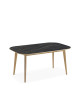 Table à manger fixe Snack Dasras céramique bois chêne ou noyer - 10 finitions 17 tailles