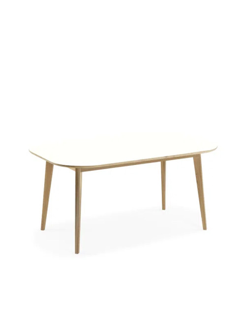 Table à manger fixe Snack Dasras céramique bois chêne ou noyer - 10 finitions 17 tailles