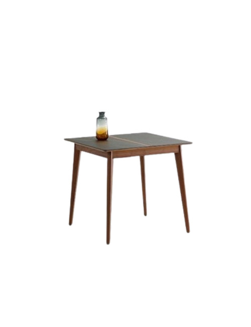 Table à manger fixe Paul Dasras céramique bois chêne ou noyer - 10 finitions 17 tailles