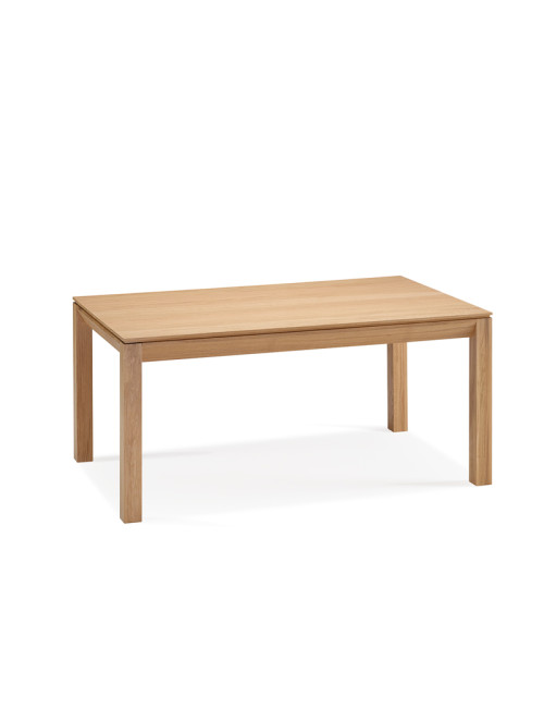 Table à manger fixe Clarté Dasras bois chêne ou noyer - 10 finitions 21 tailles