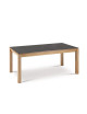 Table à manger fixe Clarté Dasras céramique bois chêne ou noyer - 10 finitions 17 tailles