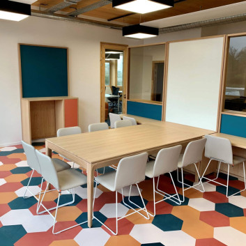 Table à manger fixe Buzz Dasras bois chêne ou noyer - 10 finitions 21 tailles