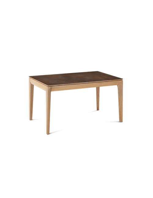 Table à manger fixe Buzz Dasras céramique bois chêne ou noyer - 10 finitions 17 tailles