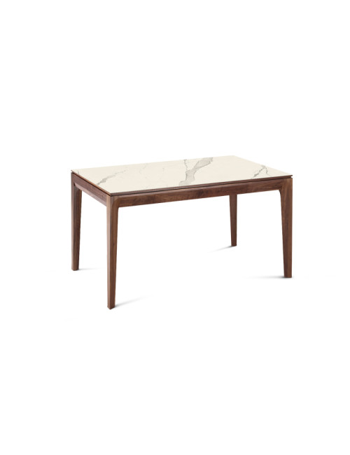 Table à manger fixe Buzz Dasras céramique bois chêne ou noyer - 10 finitions 17 tailles