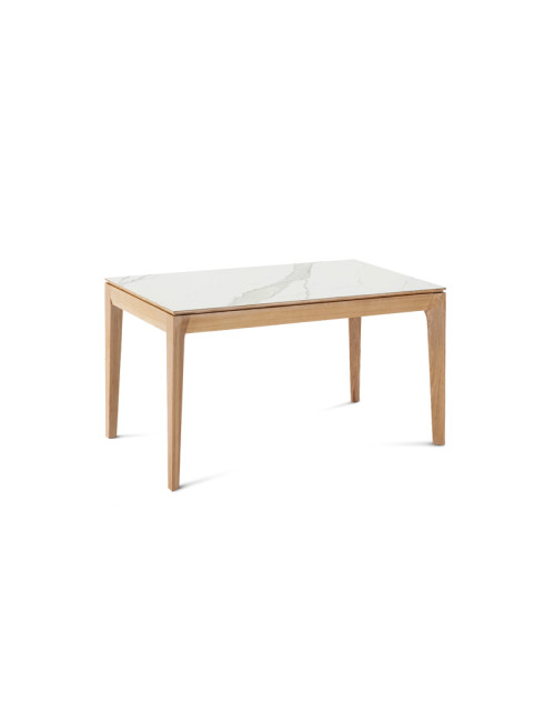 Table à manger fixe Buzz Dasras céramique bois chêne ou noyer - 10 finitions 17 tailles