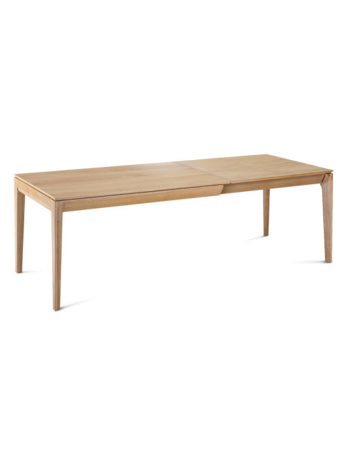 Table à manger extensible Buzz Dasras bois chêne ou noyer - 10 finitions 12 tailles