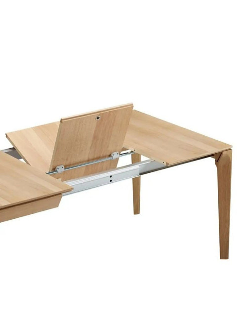 Table à manger extensible Buzz Dasras bois chêne ou noyer - 10 finitions 12 tailles