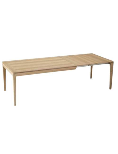 Table à manger extensible Buzz Dasras bois chêne ou noyer - 10 finitions 12 tailles