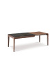 Table à manger extensible Buzz Dasras céramique bois chêne ou noyer - 10 finitions 8 tailles 2 modèles