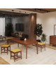 Table à manger extensible Buzz Dasras céramique bois chêne ou noyer - 10 finitions 8 tailles 2 modèles