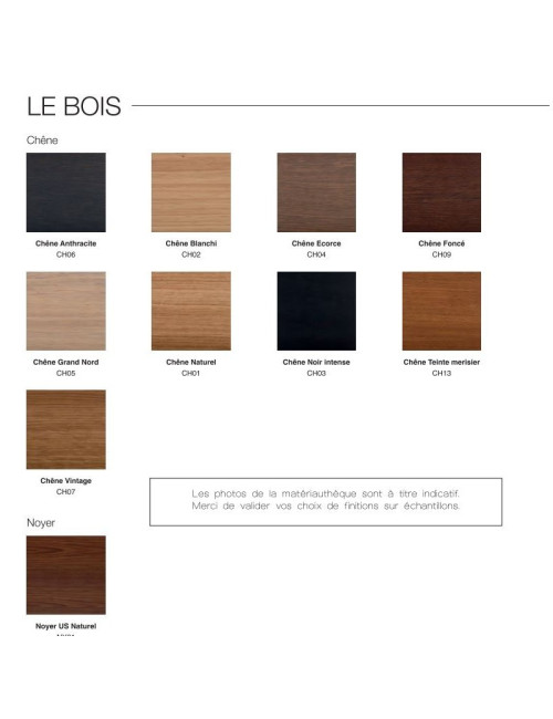 Table à manger extensible Buzz Dasras céramique bois chêne ou noyer - 10 finitions 8 tailles 2 modèles