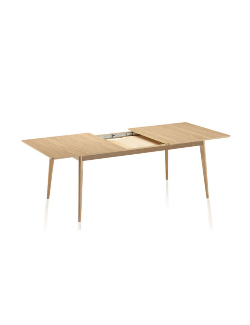 Table à manger extensible Paul Dasras bois chêne ou noyer - 10 finitions 12 tailles